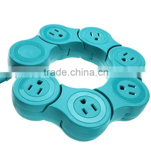 Pivot Power Strip - Teal Flexible Power Strip