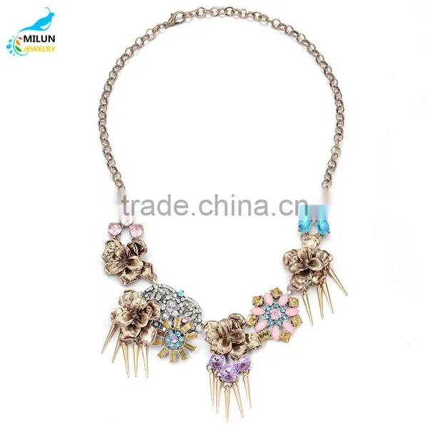 Fashion Women Gold Maxi Metal Tassel Bib Choker Necklace photo-2