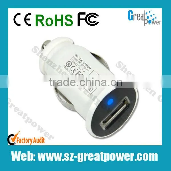 Elegant & Good Quality Design White Car Chager for Mobile Phone