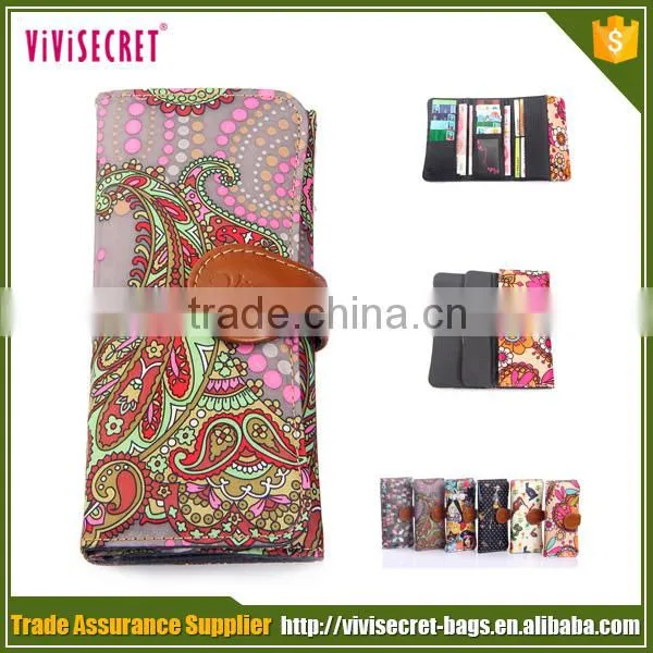 Vivisecret New Design Wallet Card Holder Fashion Printing Nylon Wallet for Lady photo-4
