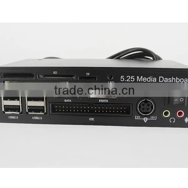 MEDIA DASHBOARD PANNELLO MULTIFUNZIONE USB COMPUTER PC LETTORE SCHEDE 5.25 photo-3