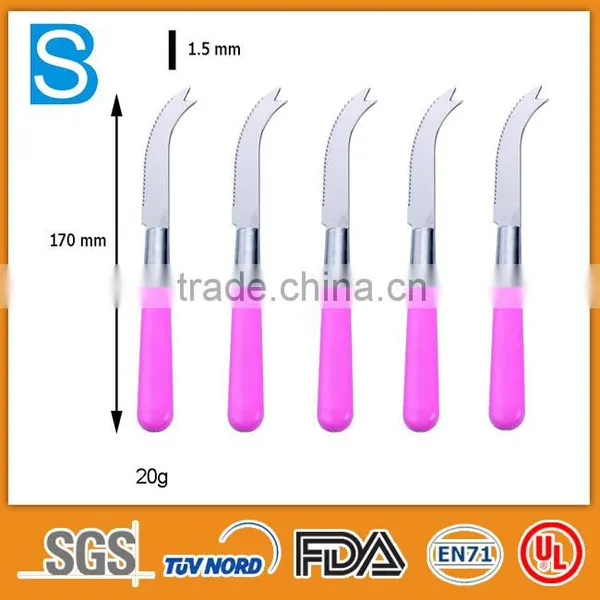 Different Colorful Plastic Handle Cheese Knife Set photo-3