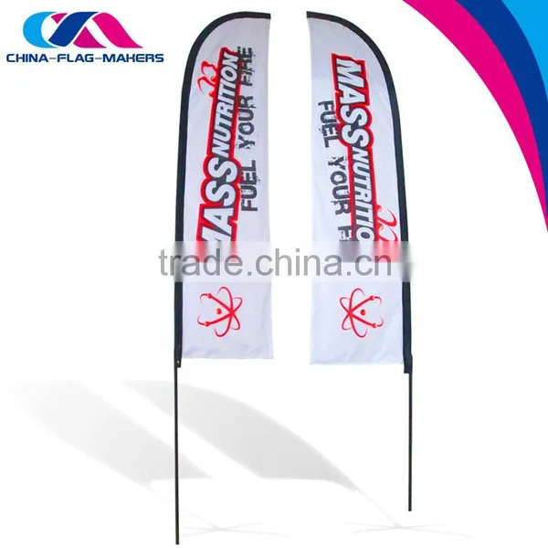 Wholesale Cheap Custom Outdoor Feather Beach Flag photo-3