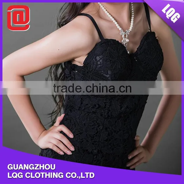 Pretty Girls Black Floral Lace Tassels Lap Sexy House Dress photo-2
