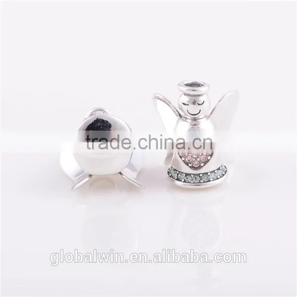 Wholesale 925 Sterling Silver Angel Floating Pendants Jewelry photo-4