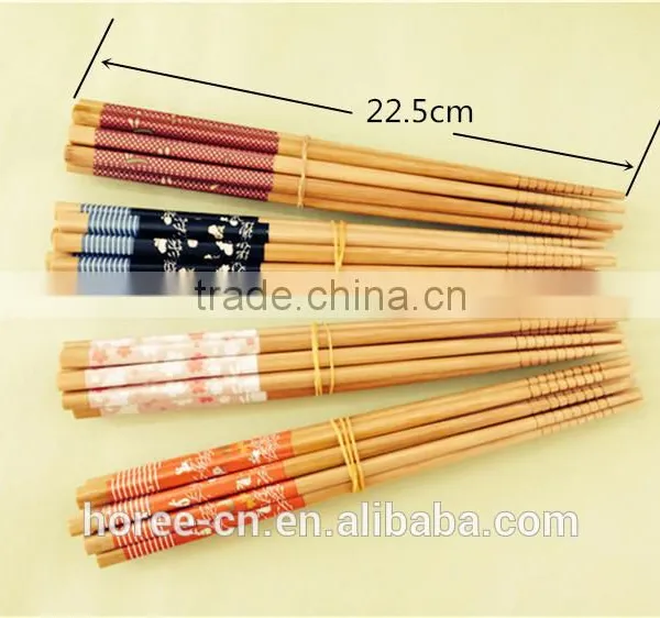 Chinese Round Bamboo Reusable Chopsticks With Pattern photo-2