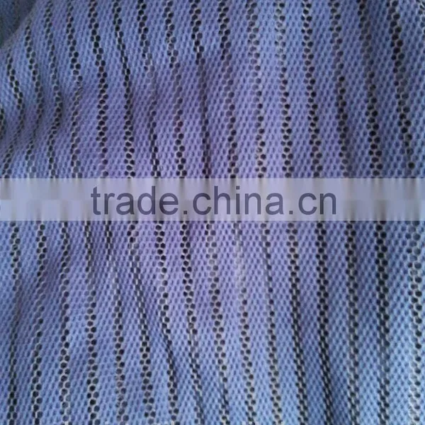 100% Polyester Stripe Mesh Fabric for Making All Kinds of Garments
