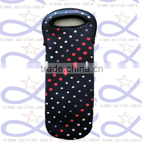 Neoprene Single Insulated Bottle Cooler Wine Tote Bag photo-5