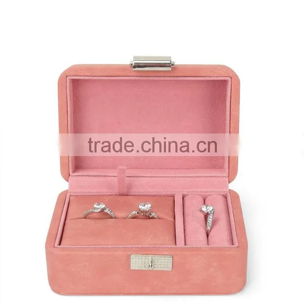 Chinese Factories Wholesale Custom High-grade PU Leather Jewelry Box, Pink Gift Box photo-2