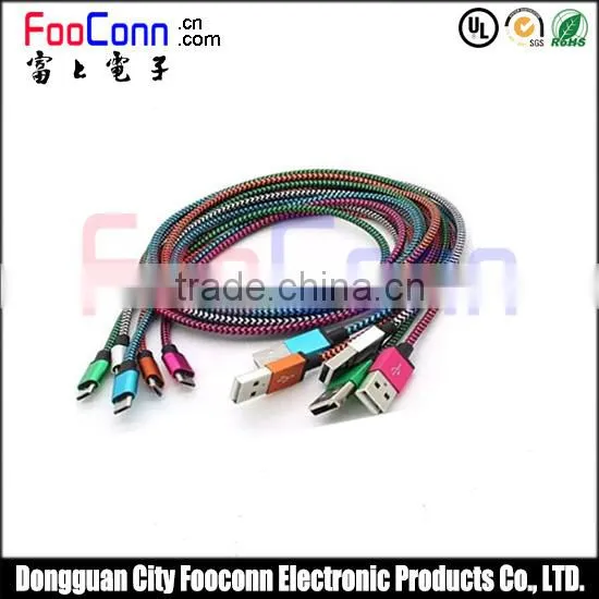 10ft 3m Braided Micro USB 2 .0 Data Sync Charger Cable Used in Android Mobile Phone photo-2