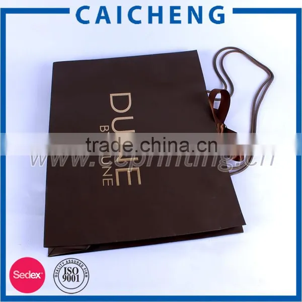 Cheap Brown Kraft Paper Shoe Bags With Handles photo-5