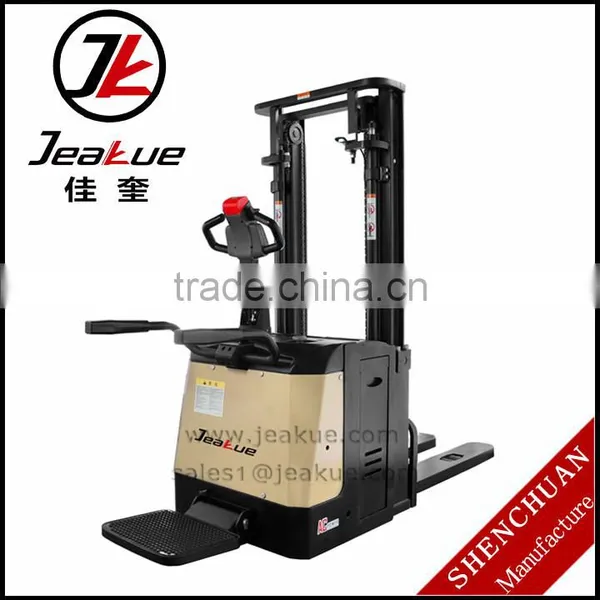 China Cheap 2 Ton Standing Full Electric Stacker Truck photo-2
