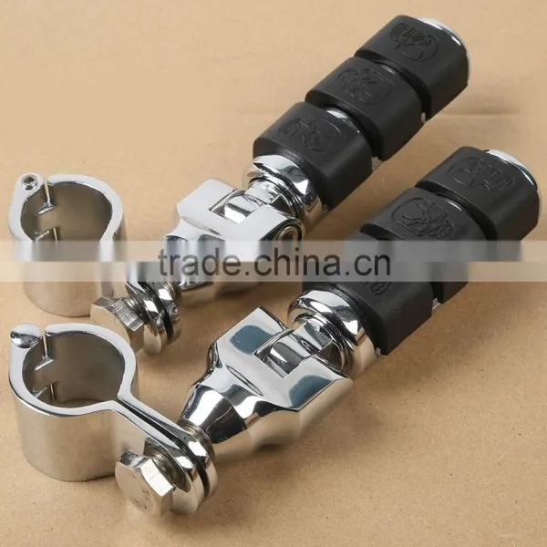 New Chrome Front Footrest Foot Pegs 30mm photo-4