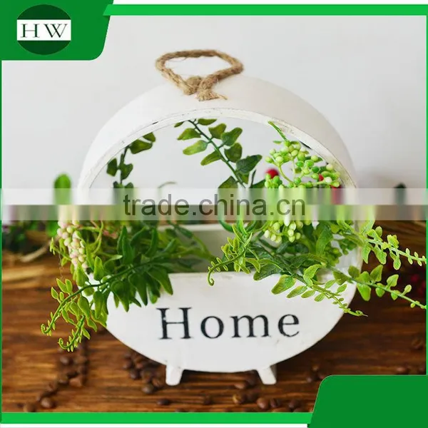 Modern Fancy Home Goods Decorative Hanging Antique Round Fancy Stand Wood Decoration Vase photo-5
