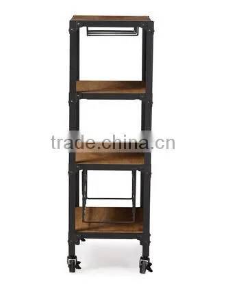 Rustic Industrial Style Mobile Shelf for Kitchen photo-2