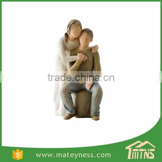 Handmade Painted Decorative Poly Resin Willow Tree Figurines photo-6