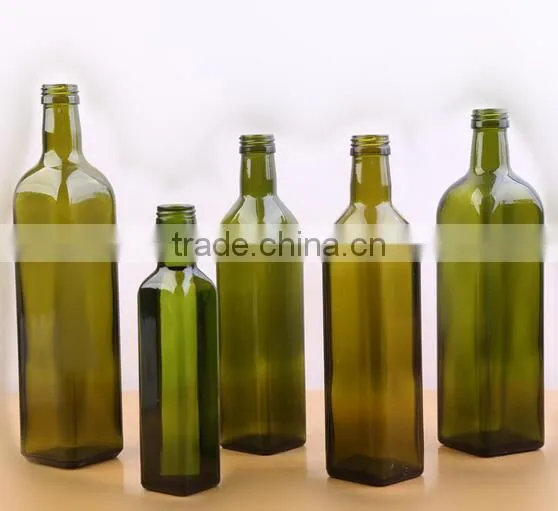 Glass Olive Oil Bottles Cooking Oil Glass Bottle Dark Green Glass Olive Oil Bottle photo-2