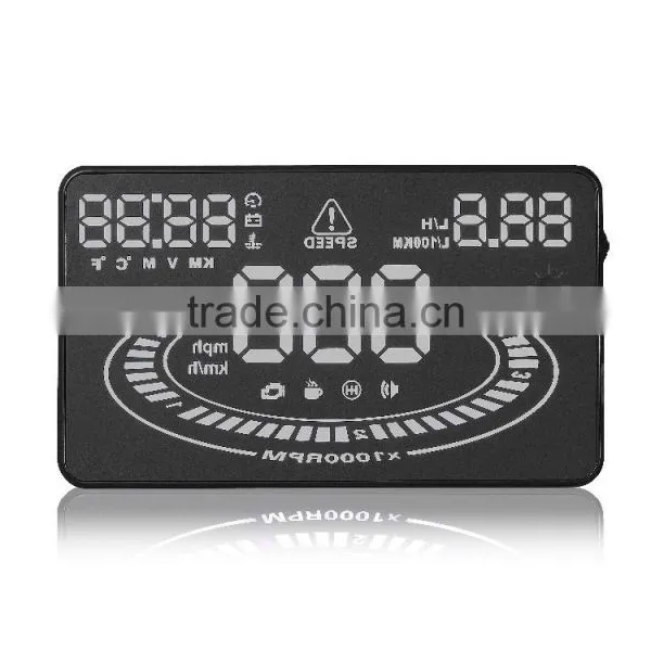 OBD2 Car Multi-color New HUD Head Up Display System 5.5 Inch HUD E300 Display Local Time photo-2