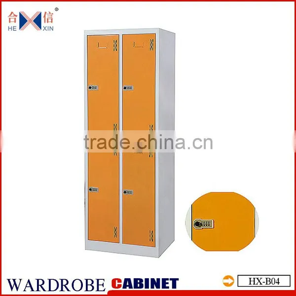 Colorful Metal 4 Doors Locker Metal Wardrobe Storage Cabinets Lockers photo-2