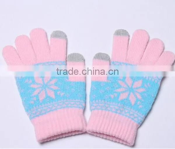 New Octagonal Flower Touch Sensor Gloves Winter Warm Touch Sensing Gloves photo-6