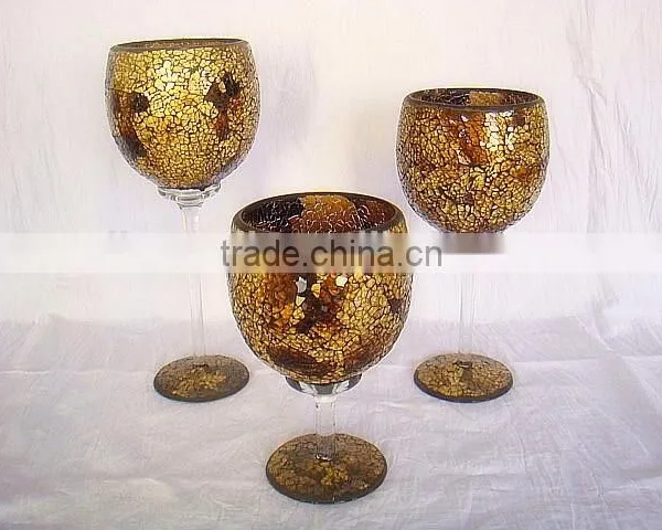 Set 3 High Quality Goblet Wedding Centerpieces photo-3