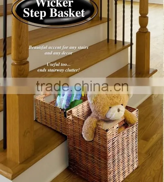 Wholesale Large Willow House Stair Storage Baskets or Wicker Step Basket