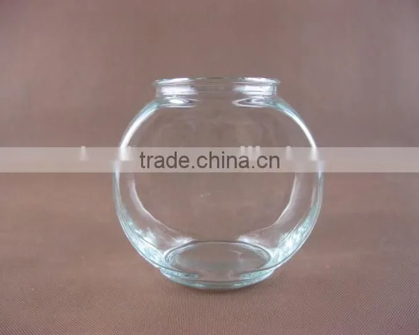 Ball-shape Glass Vase , Mini Clear Glass Fish Bowl photo-3