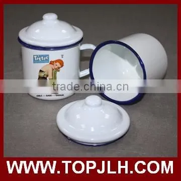 Blank Coated Customed Logo Printing Enamel Coffee Mugs photo-4