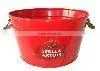Vintage Large Capacity Galvanized Metal Oval Party Tub Ice Bucket Drink Beer Cooler photo-2