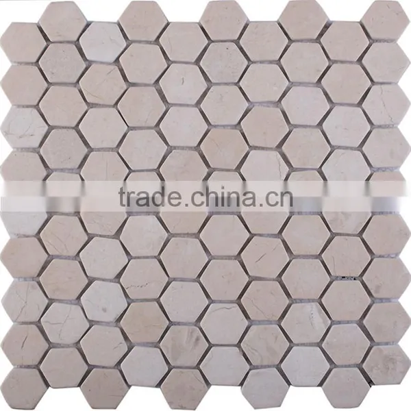 MM-CV228 Wholesales Home Design Natural Stone Marble Hexagon Mosaic Tiles photo-2
