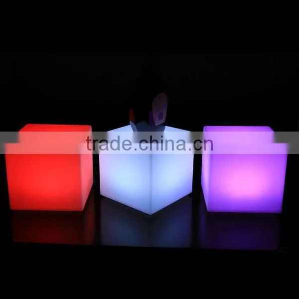 PE Plastic Indoor Furniture Folorful Led Sitting Cube photo-5