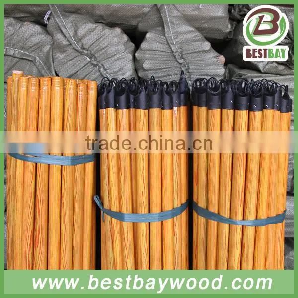 PVC Coated Wooden Broom Handle With Thread Wooden Broom Stick / Wood Handle / photo-5