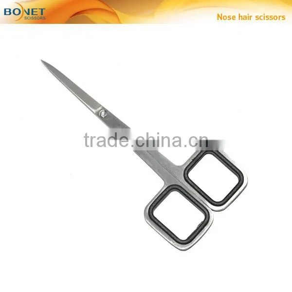 SEM0014 4-3/4'' Stain Polished Blades Square Handle Nose Hair Scissors photo-2