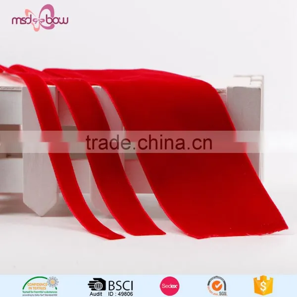 Promotion Christmas Decorative Red Velvet Ribbon photo-5