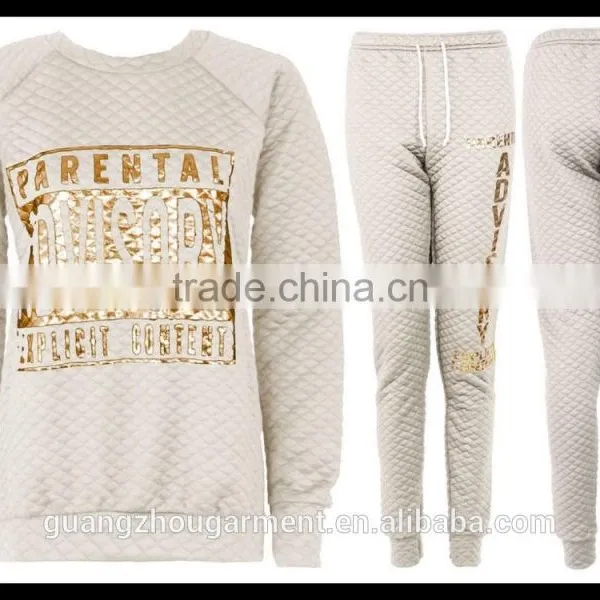LADIES QUILTED PARENTAL WOMENS SWEATSHIRT TRACKSUIT photo-3