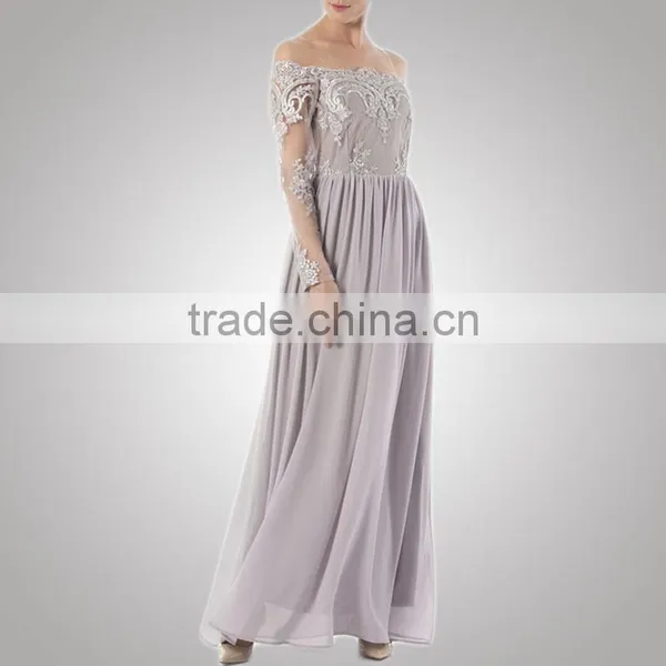 Latest Design Fashionable Preppy Style Evening Dress Long Sleeve Women For Youth photo-5