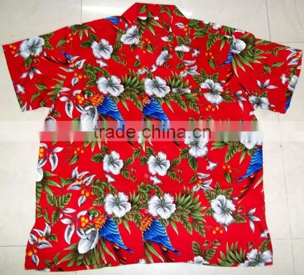 Bright Color Macau Parrot Print Hawaiian Shirts photo-3