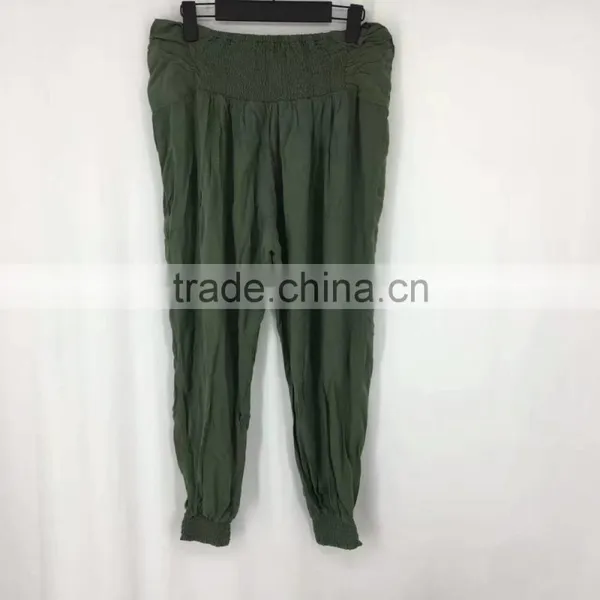 China Suppliers Stocklots Women 100%rayon Army Trousers photo-6