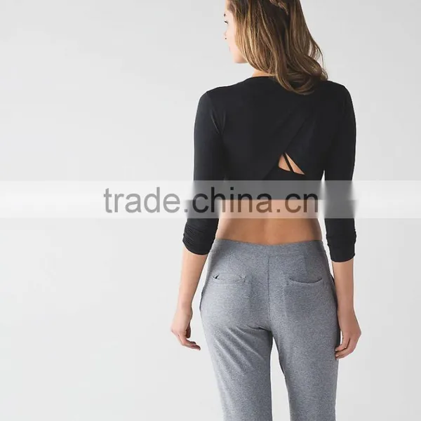 Crop Top Women Wholesale China Custom T Shirt Printing OEM T-shirt Printer Yoga Tank Top photo-3