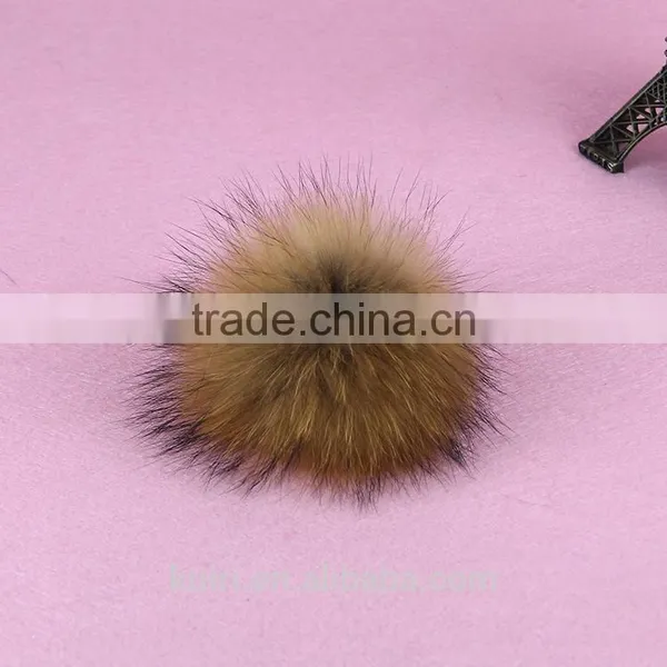 10-15cm Genuine Raccoon Fur Pom Poms Fur Balls DIY for Children Knitted Cap Gloves Keychain Beanies Jewelry Accessories photo-3