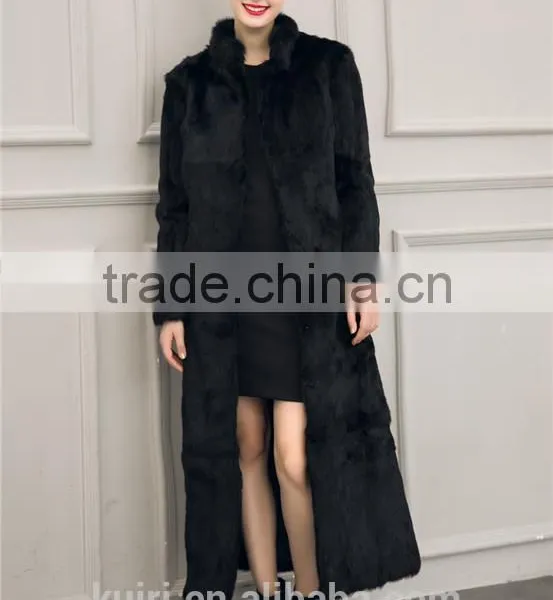 Solid Color/Leopard Sexy Women Fur Coats 2015 Autumn and Winter Outwear Faux Fur Overcoat Long Design Winter Coat photo-4