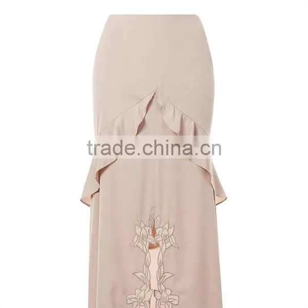Factory Price Hot Sale Lace Ruffle Pencil Women Skirt Long Maxi photo-5