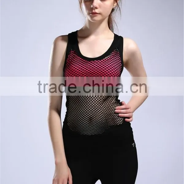 Hot Sale Custom Sport Crop Tops Training Singlet Lightweight Womens Gym Vest photo-2