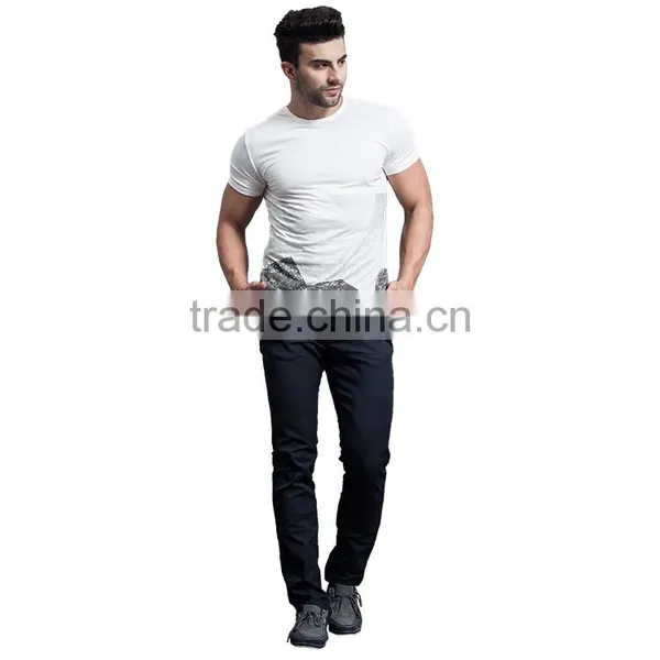 High Functionality and Fashionable Leisure Black Custom Printed Mens Jogger Pant With Belt photo-4