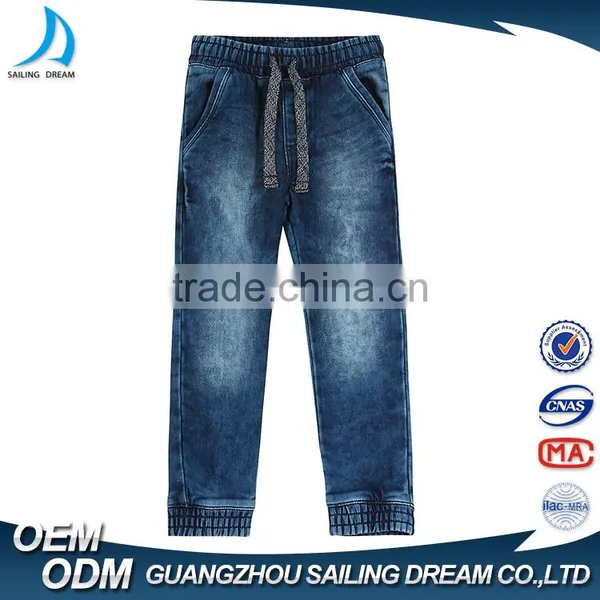 Bulk Wholesale Snowflake Wash Sky Blue Jeans Pants for Boys photo-3