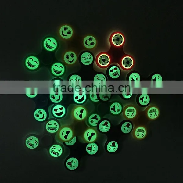 High Quality Cheap Wholesale Hand Spinner Plastic Kids Emoji Glow Spinner photo-4