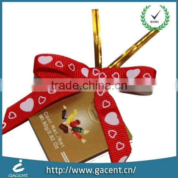 Custom Chocolate Packing Ribbon Bow WITH Elastic Loop photo-2