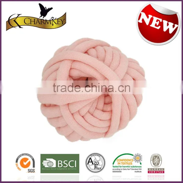 Charmkey Fancy Knitting Yarn 100 Polyester Yarn Thick Yarn Core Spun Yarn photo-2