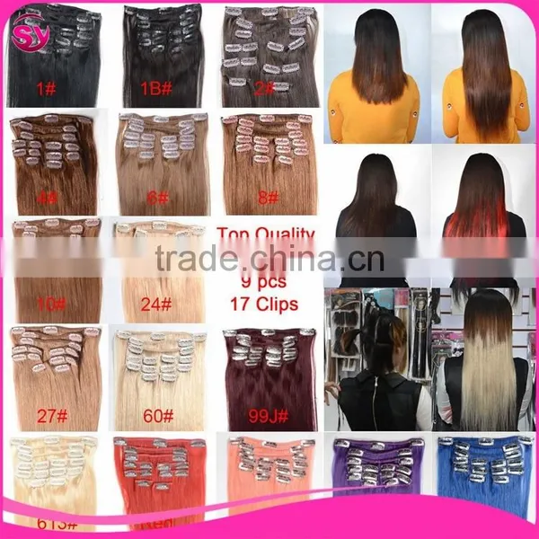 Stainless Steel Wig Clip In Hair Top Grade Gorgeous Different Colors Clip Hair Extension photo-6