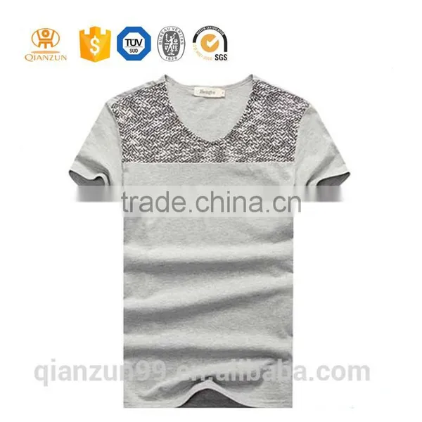 High Quality v Neck Long Line t Shirt Men / Design Your Own t Shirt photo-2